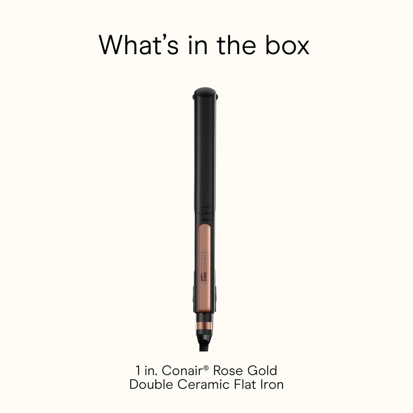 Side profile of Infinitipro By Conair rose gold straightener