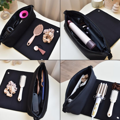 Interior view of Barefoot Caribou travel bag showing storage pockets
