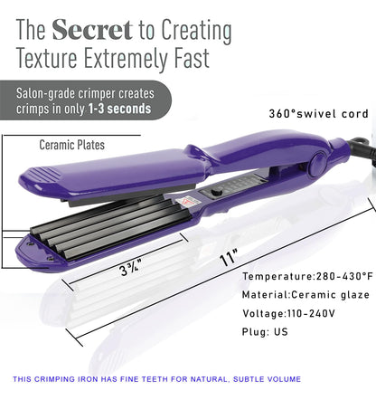 Close up of MbHair ceramic plates for hair crimping