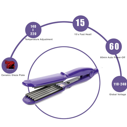 MbHair hair crimper with adjustable temperature settings