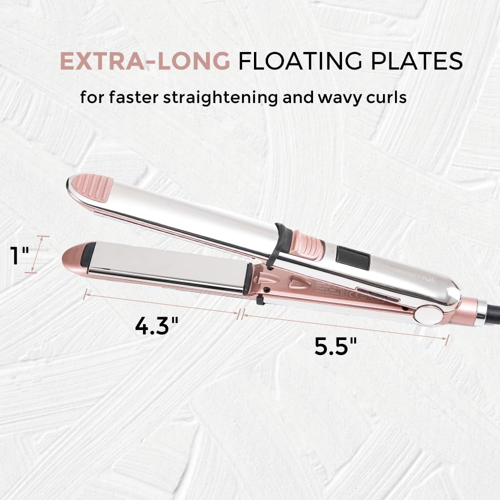 Digital temperature display of Rozamor flat iron