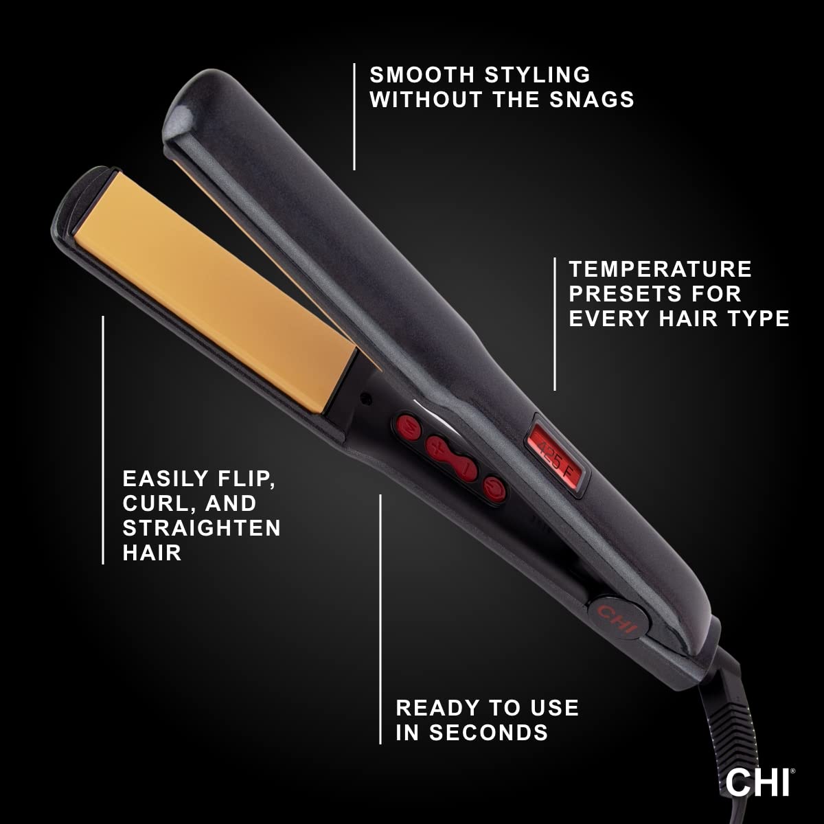 CHI G2 ceramic plates showing smooth surface for hair styling.