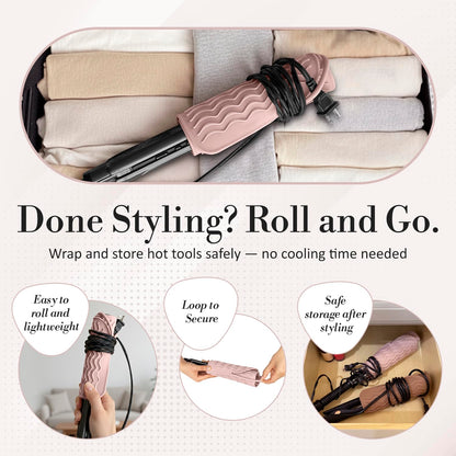Top down view of Milaya Beauty rose gold blush styling pad