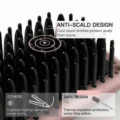 Packaging and contents of authentic USA imported Megawise hair tool