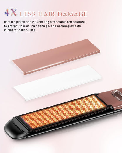 Professional hair straightener with 360 degree swivel cord