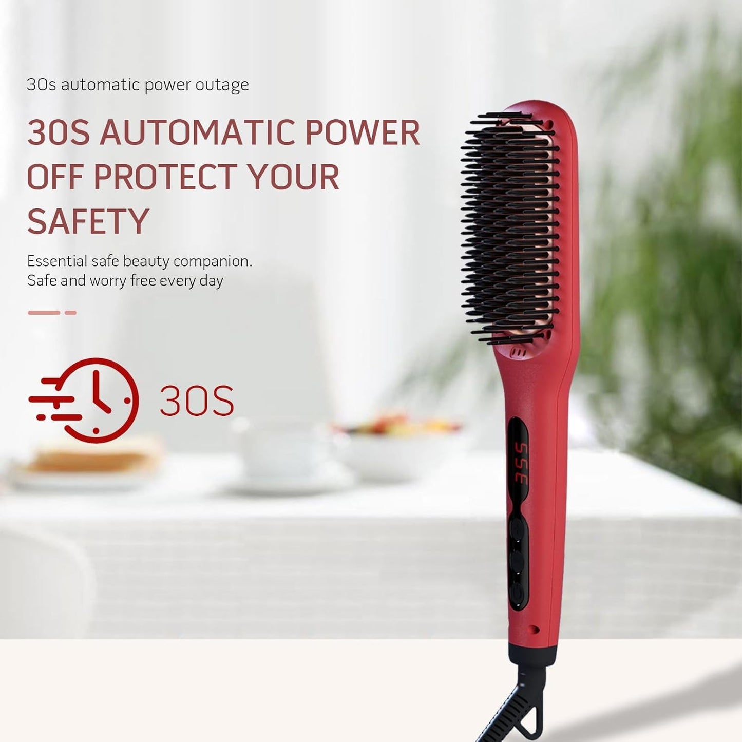 Megawise styling brush with rotatable power cord