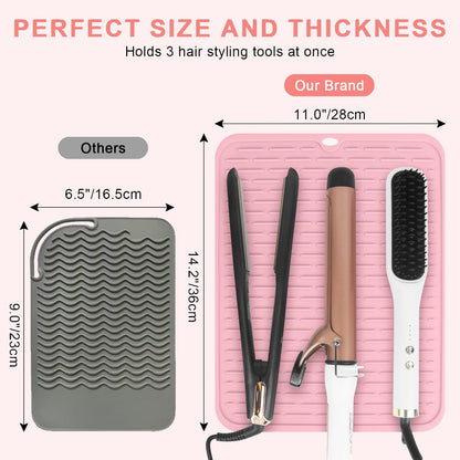 Close up of Amijeal silicone hair straightener pad heat resistant material