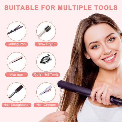 Amijeal hair tools mat hanging on a hook for storage