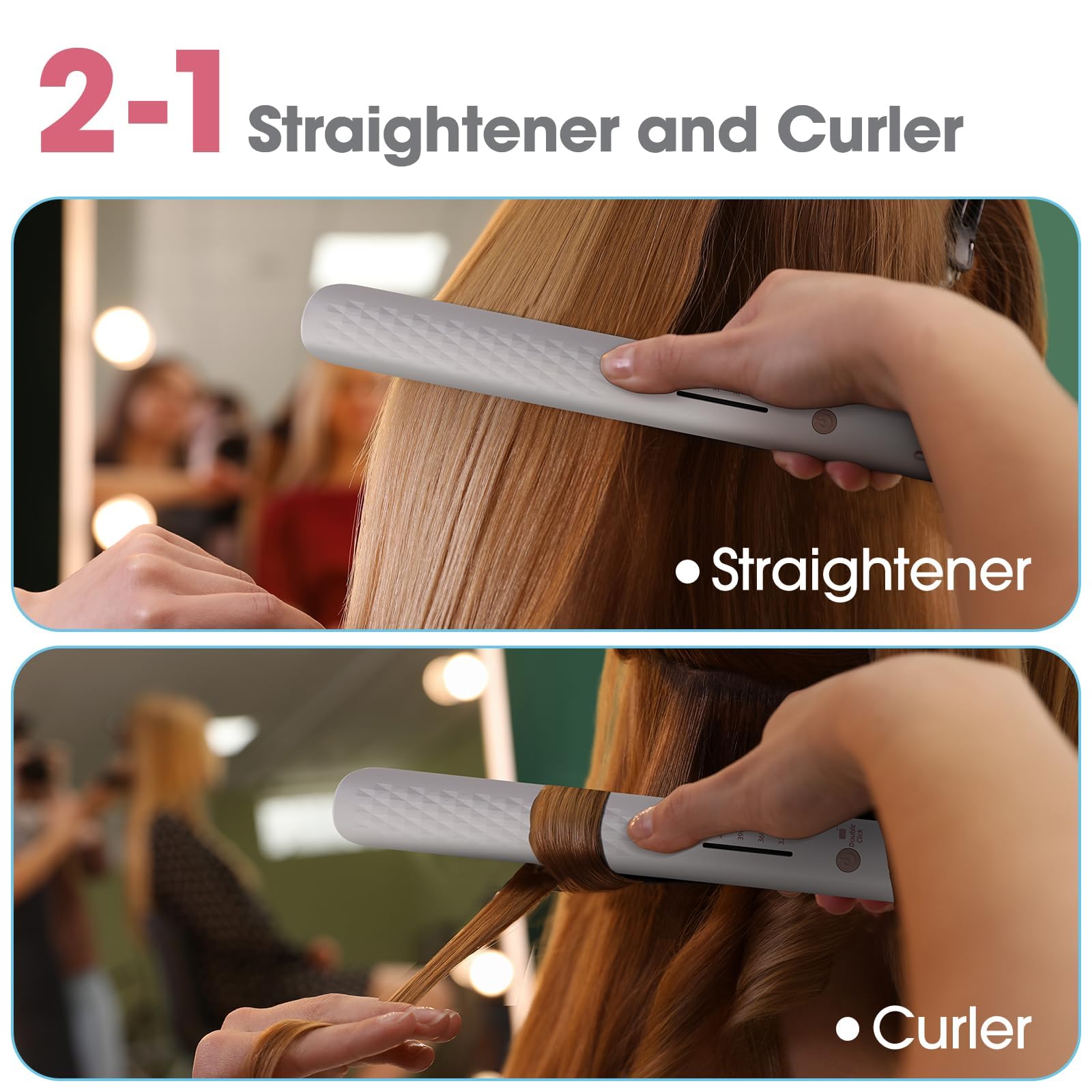 Professional negative ion flat iron hair styling tool