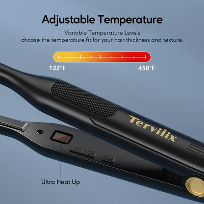 Terviiix pencil straightener showing adjustable temperature dial
