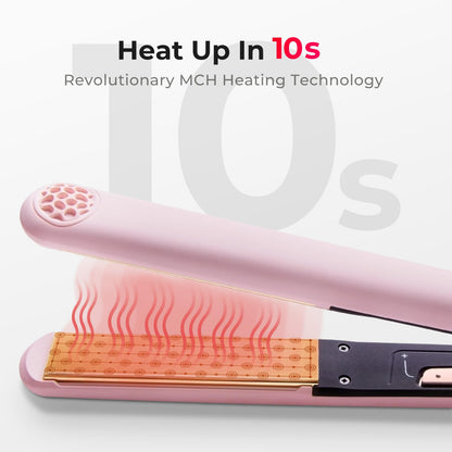 Side view of Tymo Sway hair styling tool with pink finish