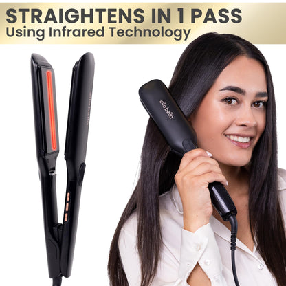 Ella Bella hair straightener packaging and accessories