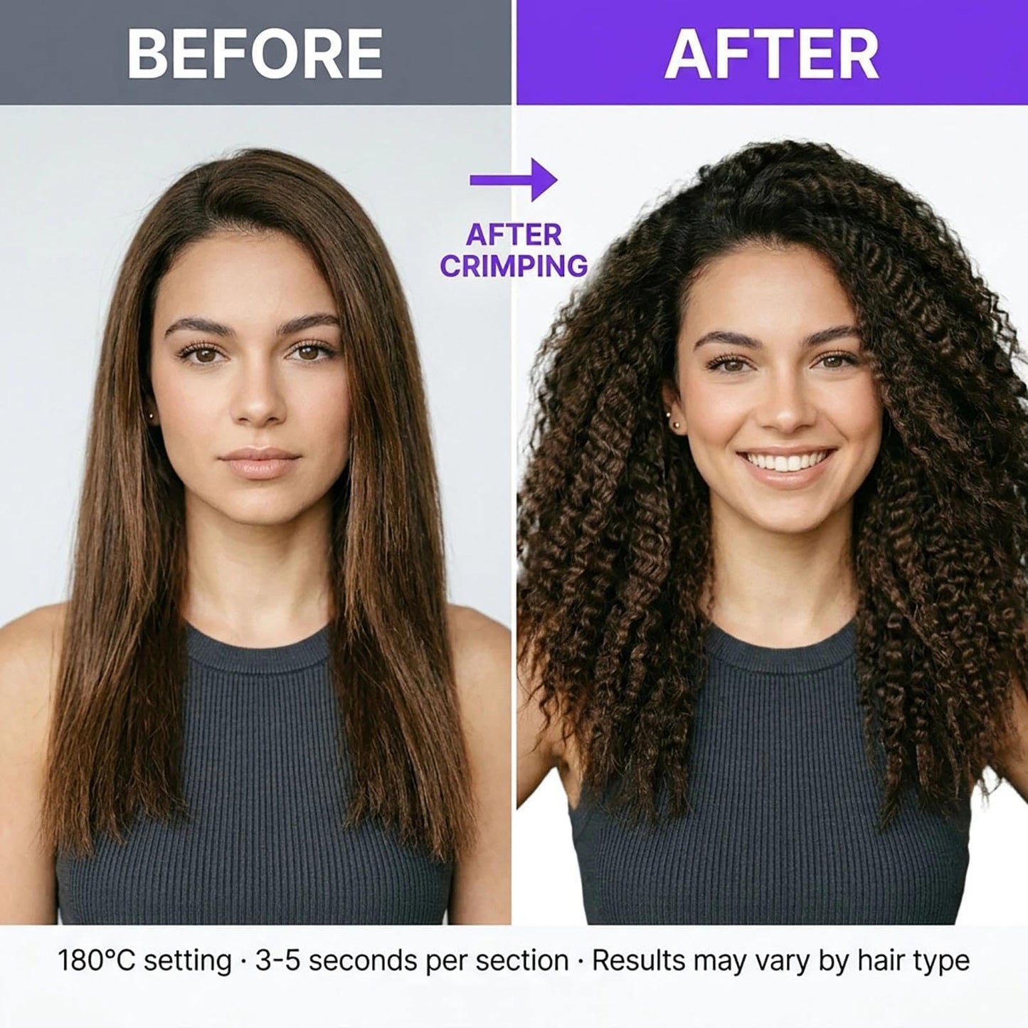 Dshow professional hair crimper titanium ceramic plates close up