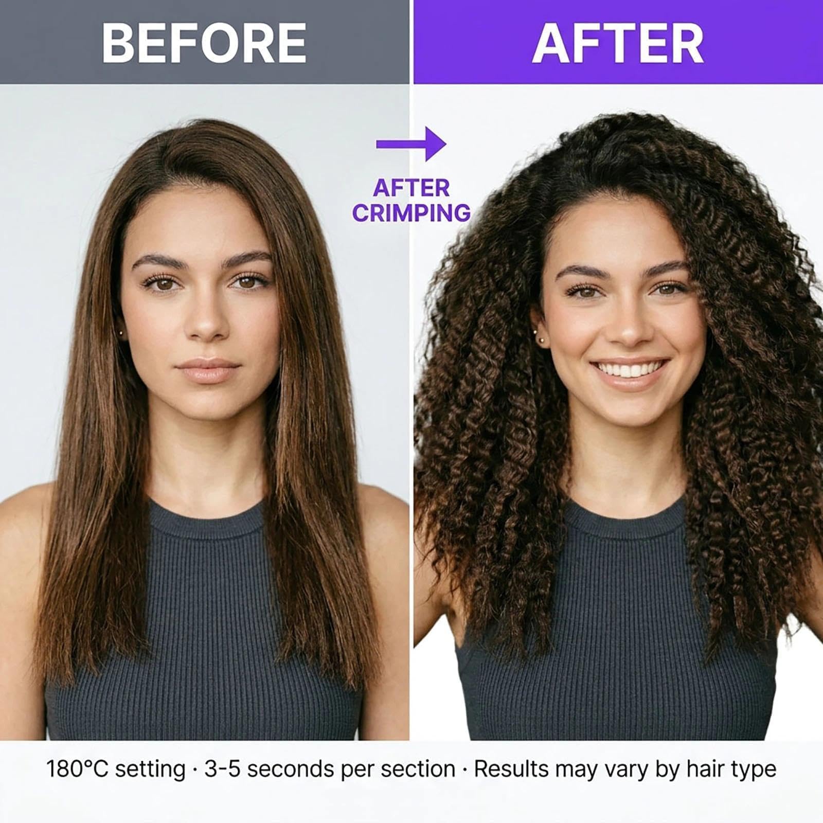 Dshow professional hair crimper titanium ceramic plates close up