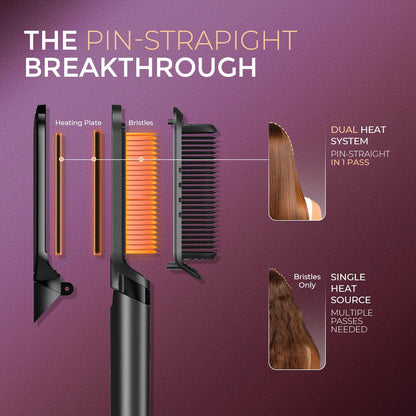 Side profile of Tymo Flipro straightening brush