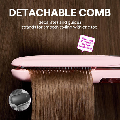 Wavytalk Steam Sesh straightener with detachable comb attachment