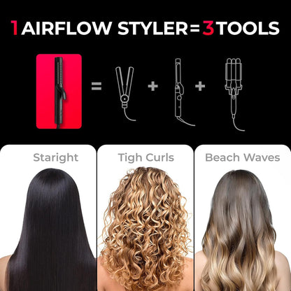 Tymo Airflow Styler 2.0 showing temperature control settings