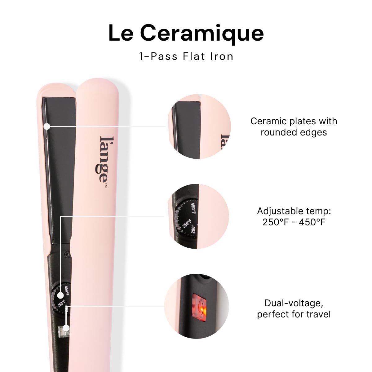 Close up of L'Ange ceramic heating plates