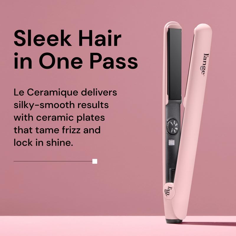 L'Ange hair straightener side profile showing temperature control