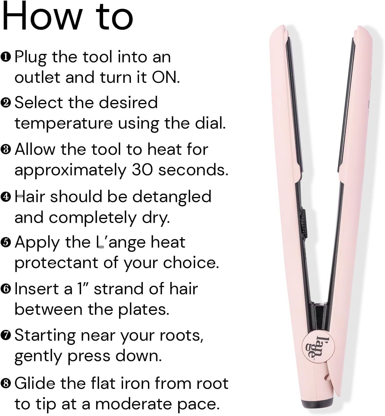 L'Ange hair straightener floating plate design