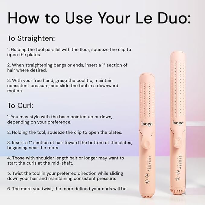 L'Ange Hair Le Duo Grande blush pink professional tool