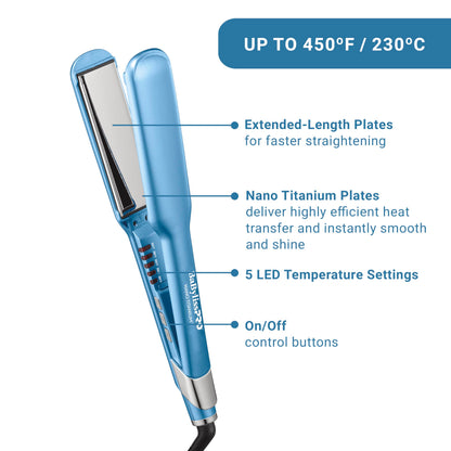 BaBylissPRO 1.5 inch flat iron plates close up
