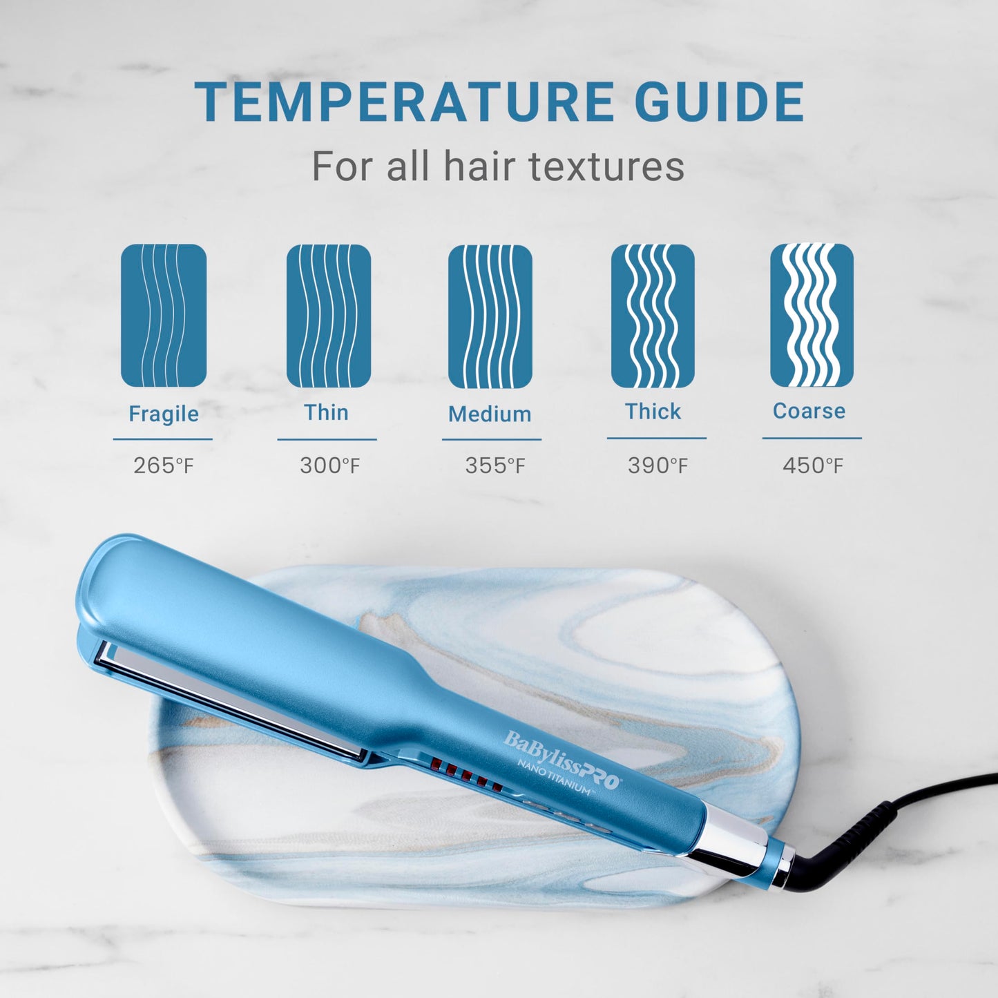 Digital temperature display on BaBylissPRO straightener