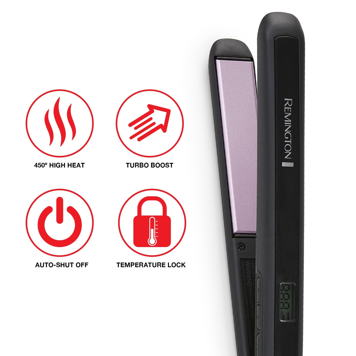 Remington S5500 hair straightener closed with floating plates visible