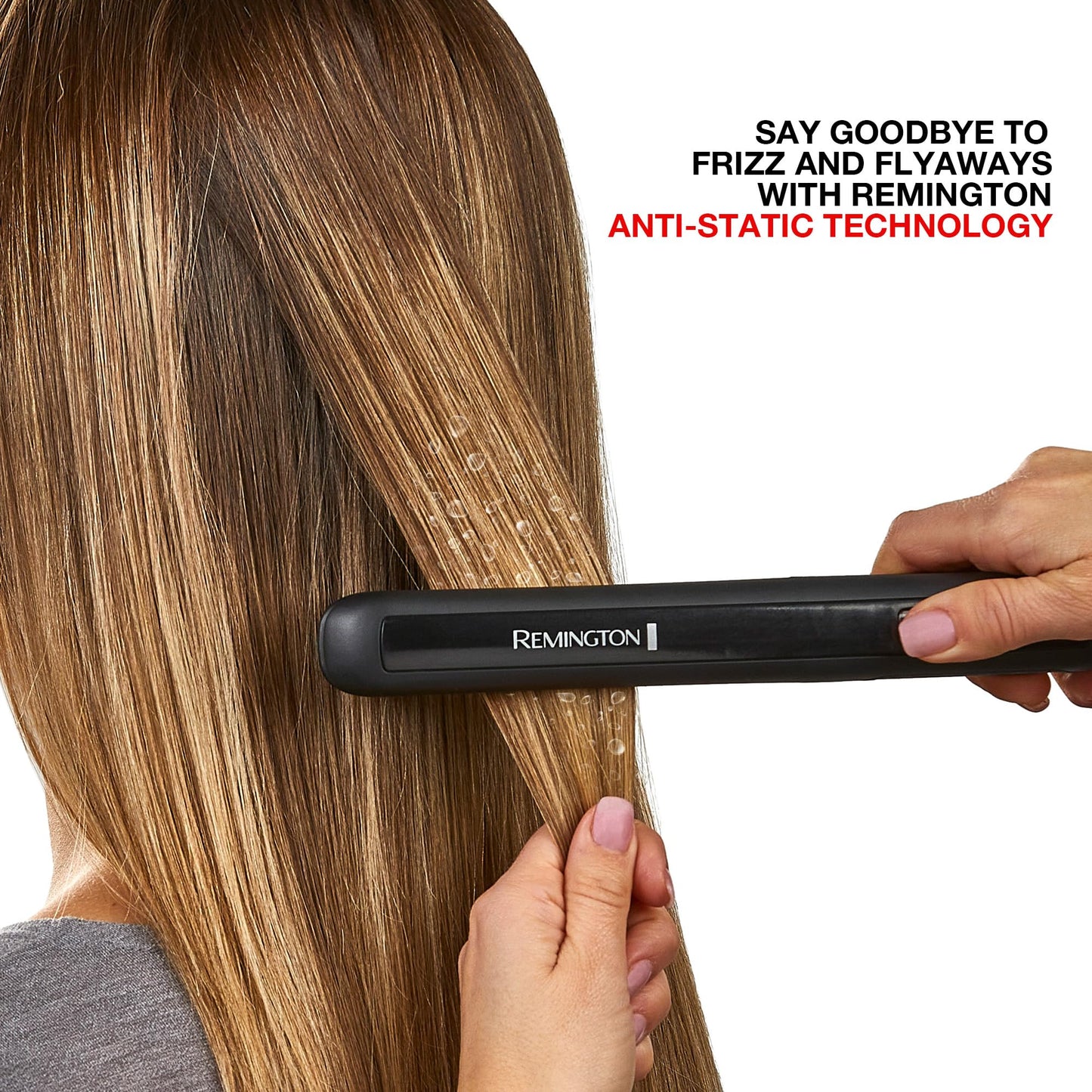 Close up of digital display on Remington hair styling tool