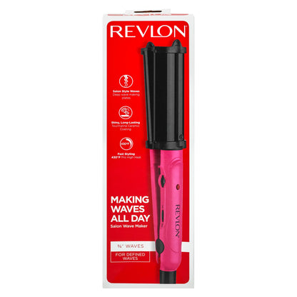 Revlon Pro Collection hair waver showcasing the cool tip design for safe two handed styling