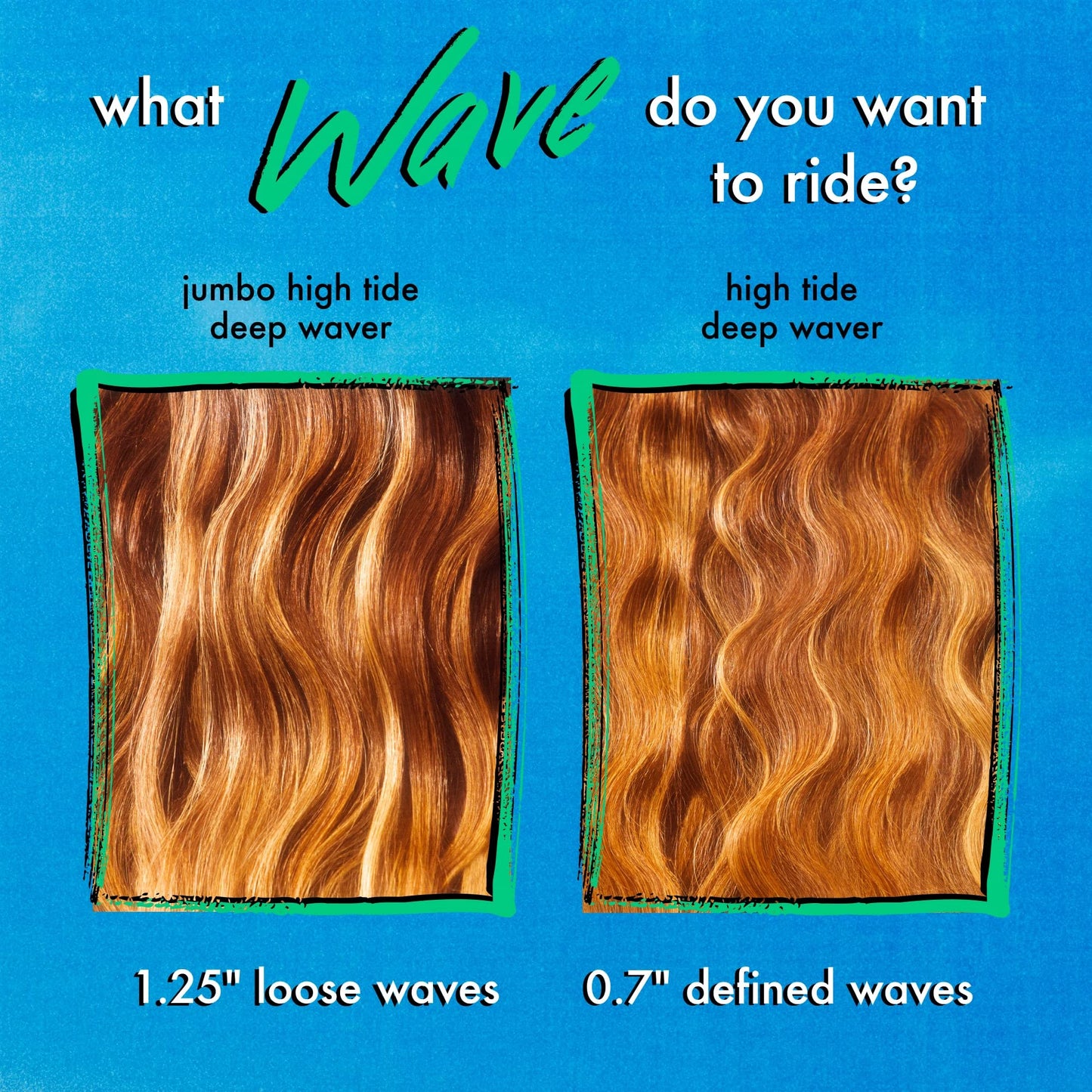 Amika jumbo deep waver packaging view highlighting its authentic USA imported specifications