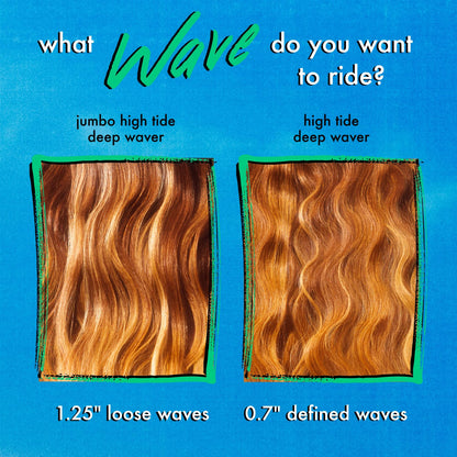 Amika jumbo deep waver packaging view highlighting its authentic USA imported specifications