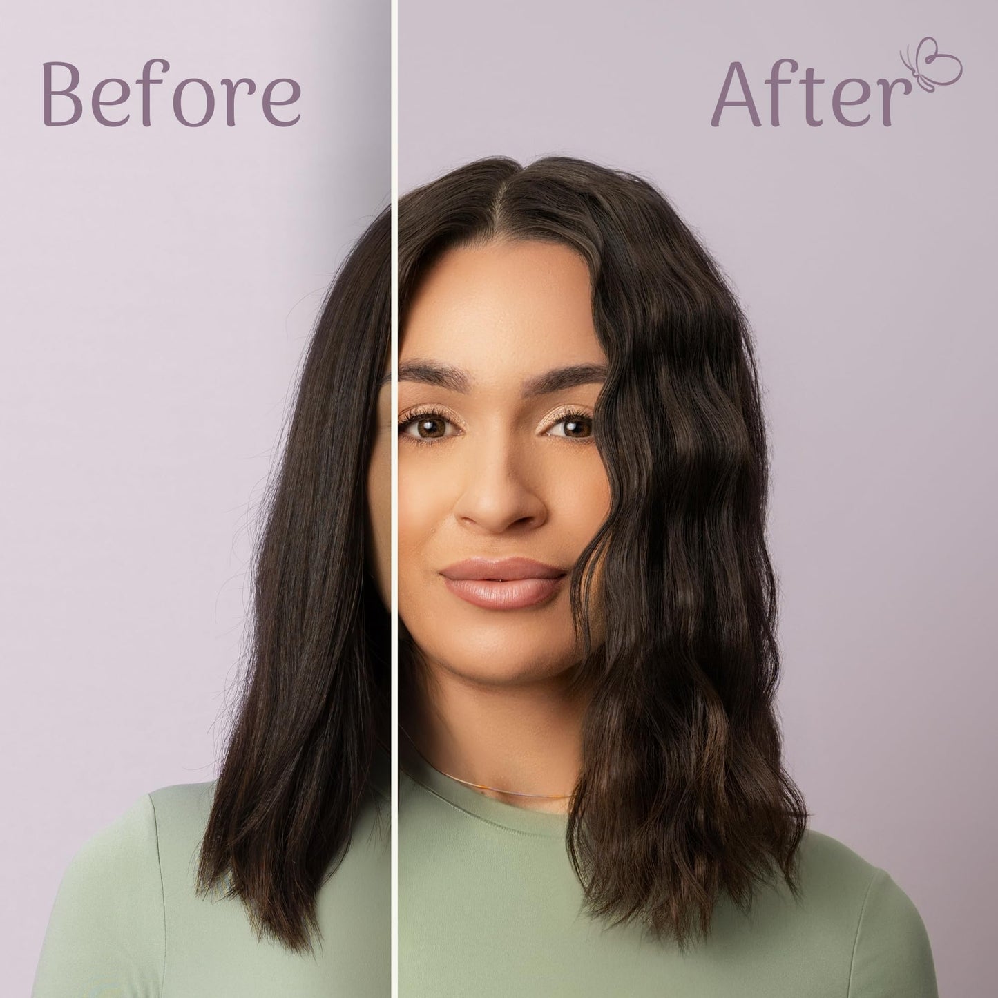 Premium tourmaline ceramic barrels of the professional hair waving iron close up styling shot