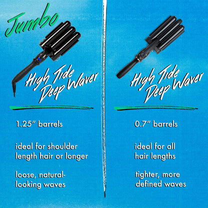 Amika triple barrel curler side profile highlighting the sleek black professional design