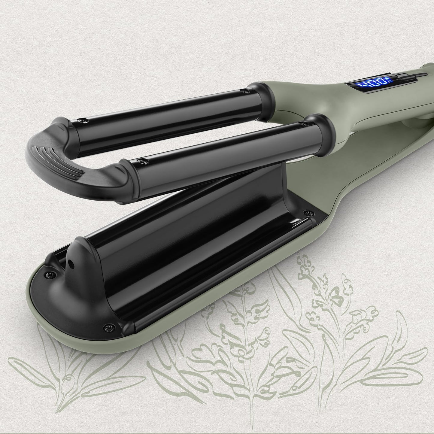 Retractable hot brush setting showing fine tooth bristles extended for smooth hair styling