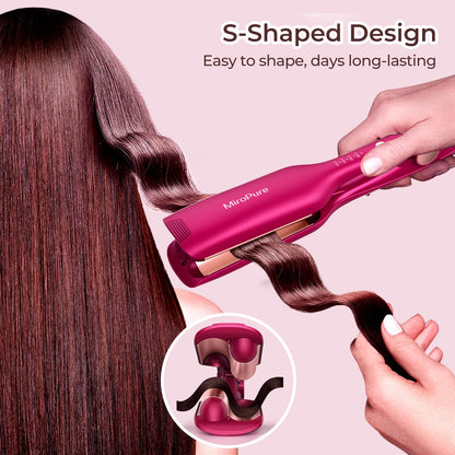MiroPure 1 inch beach waver wand ceramic barrels close up