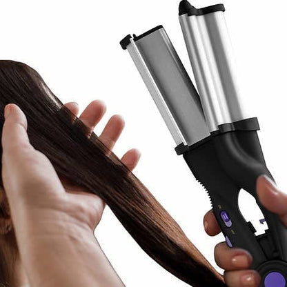 Hot Tools Pro Signature waver showcasing the ergonomic handle design and safety lock feature.