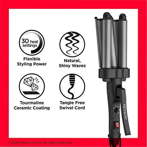 Revlon three barrel hair waver tool packaged and ready for safe storage