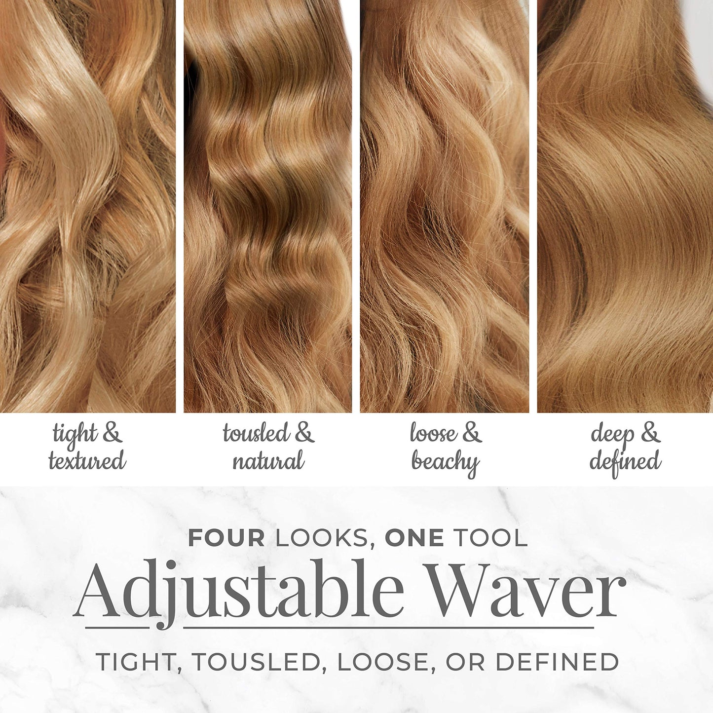 Close up of the digital temperature display on the Remington adjustable hair waver.