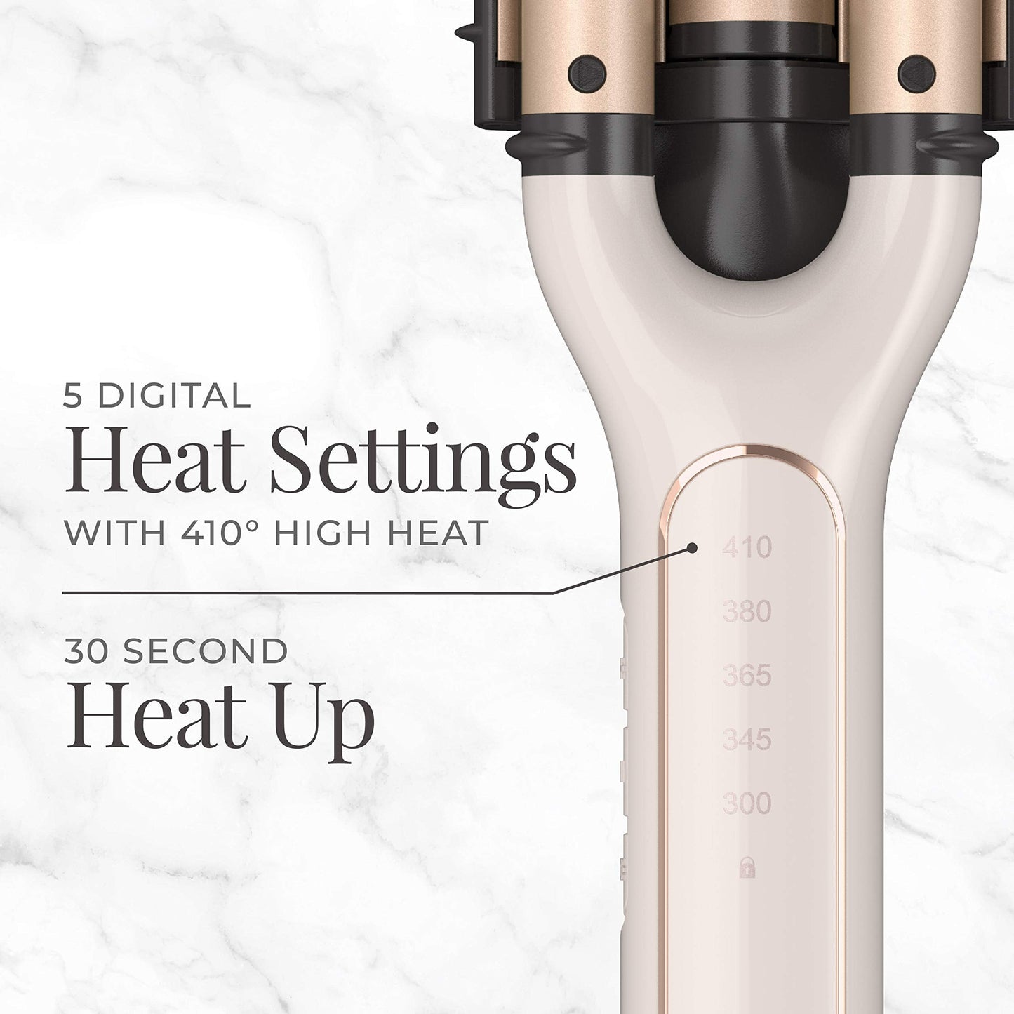 Remington adjustable hair waver showing the ergonomic handle and power controls.