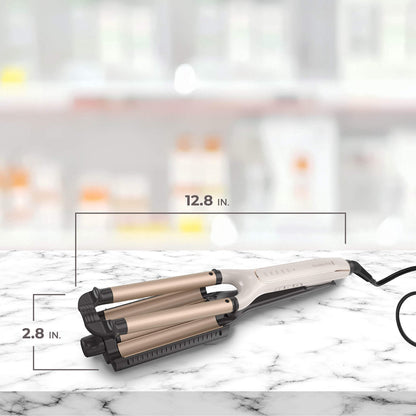 Remington multi style hair waver showing the safe heat resistant cooling tip.