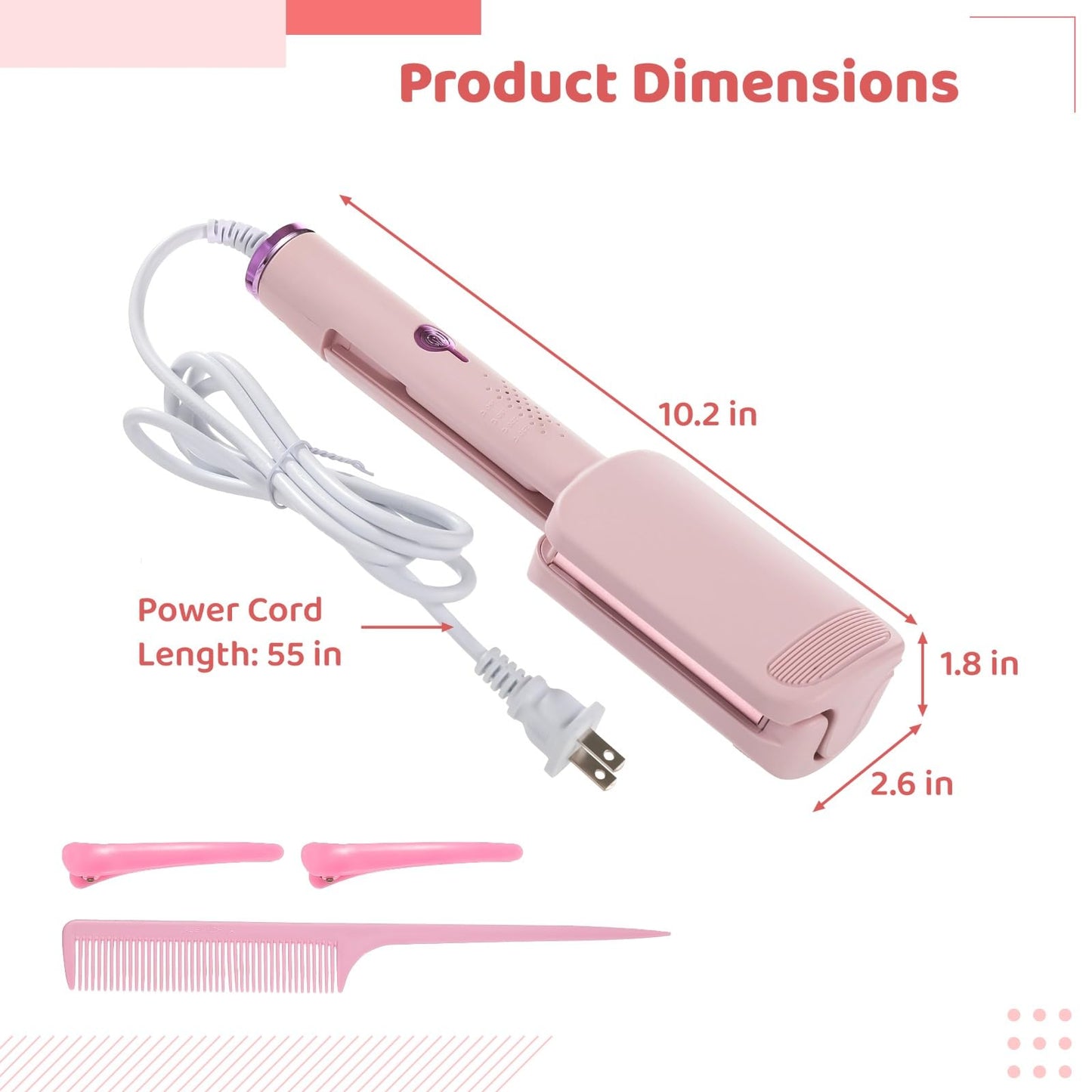 A daily styling view of the 32mm mermaid curling wand being used to create voluminous S-curls.