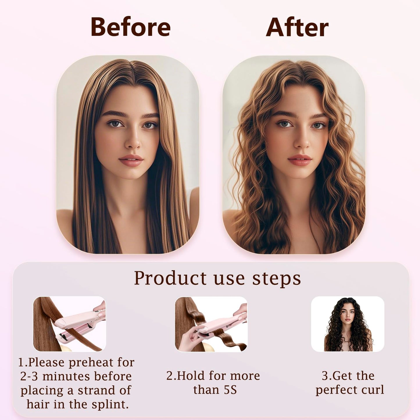 The safety locking mechanism feature on the LamMSpen dual barrel hair styling wand.