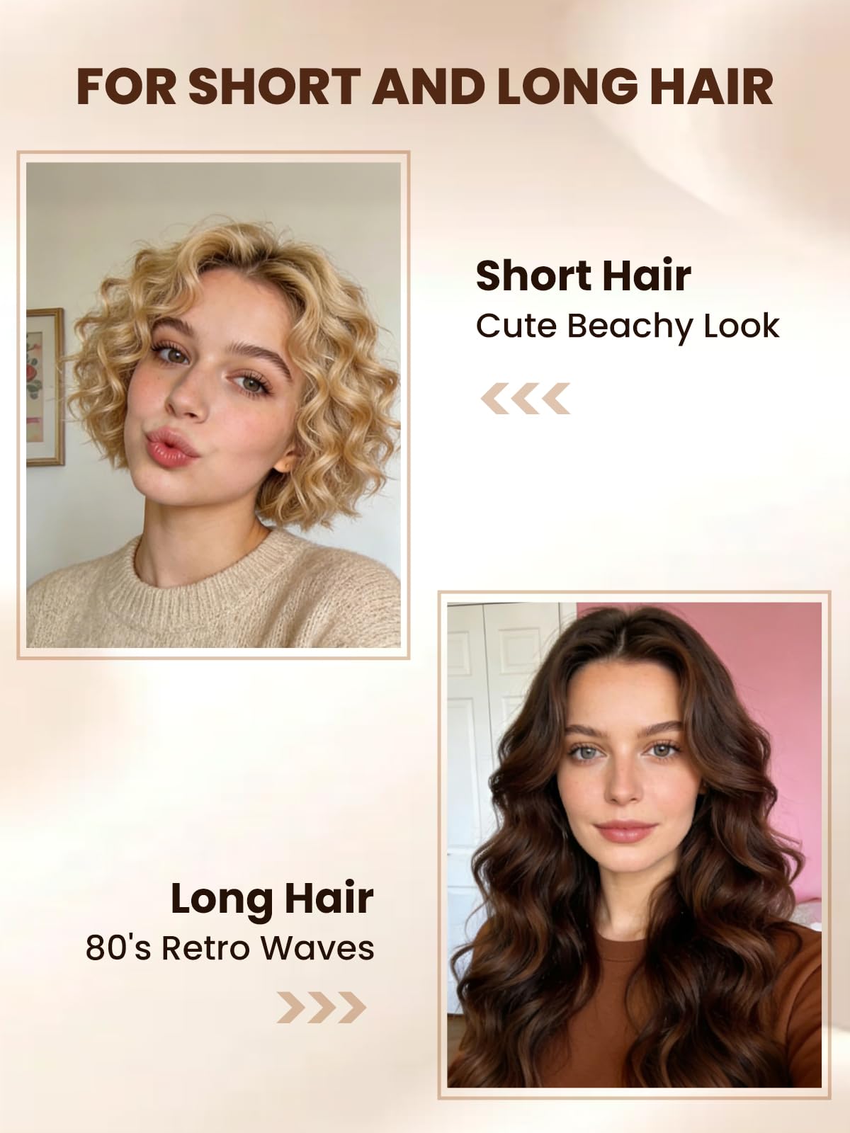 AraSyleon professional wave iron package contents including the protective blush pink safety styling tool.
