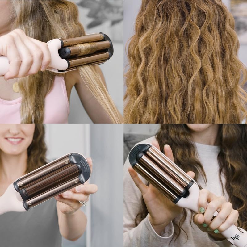 Close up of the digital temperature display on the L'ANGE Hair Le Vogue waver.