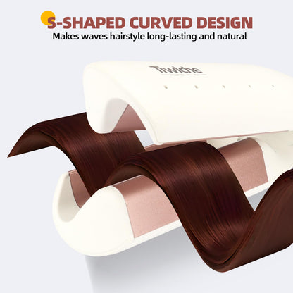 Tiwiche hair waver handle displaying the four temperature setting indicator lights.