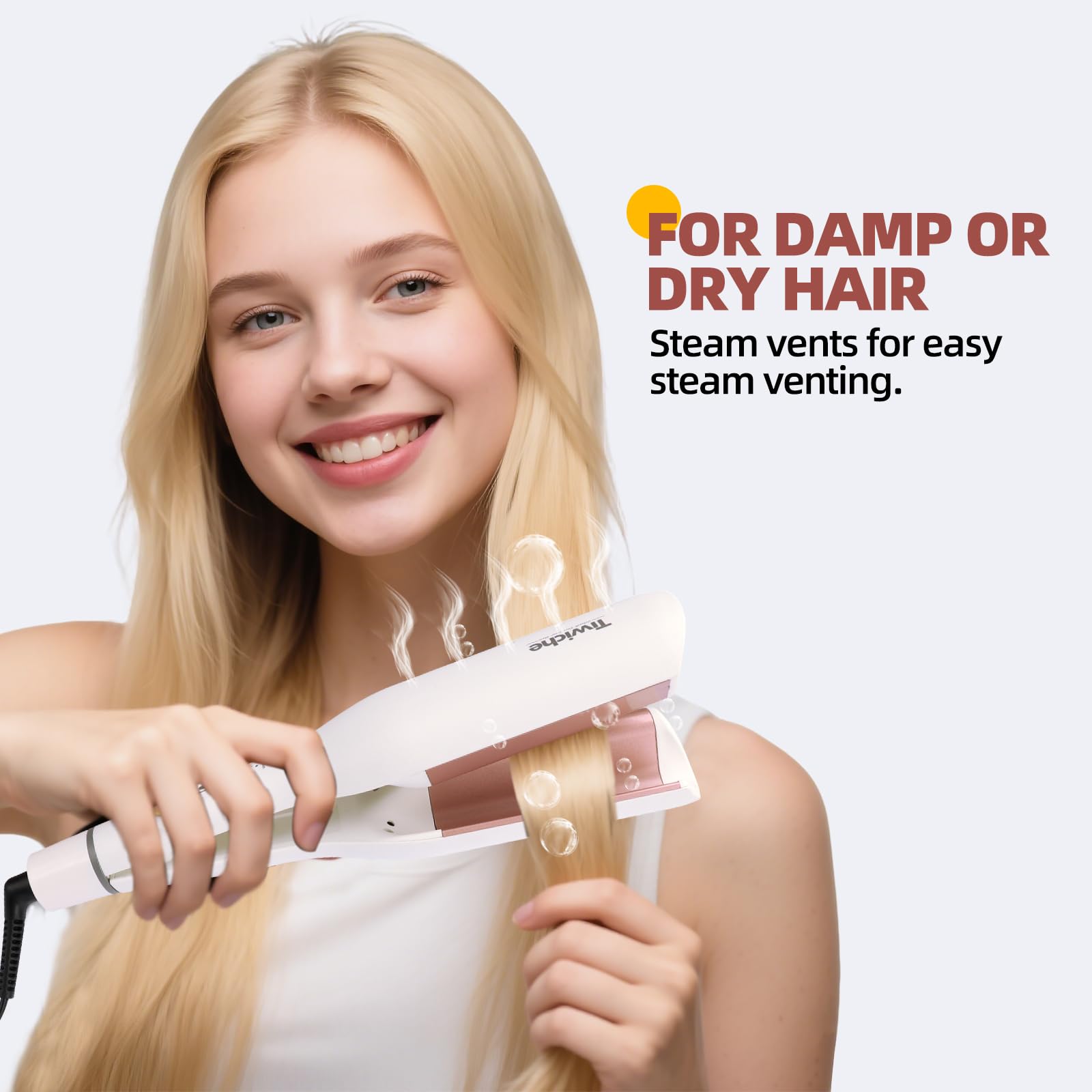 Tiwiche 1.5-inch hair styling wand showing the automatic shut-off safety component.