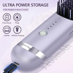 VAV compact ceramic hot brush displaying the USB charging port