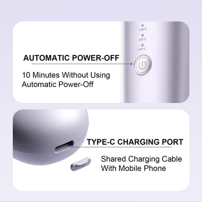 VAV travel dual voltage cordless hair straightener brush close up