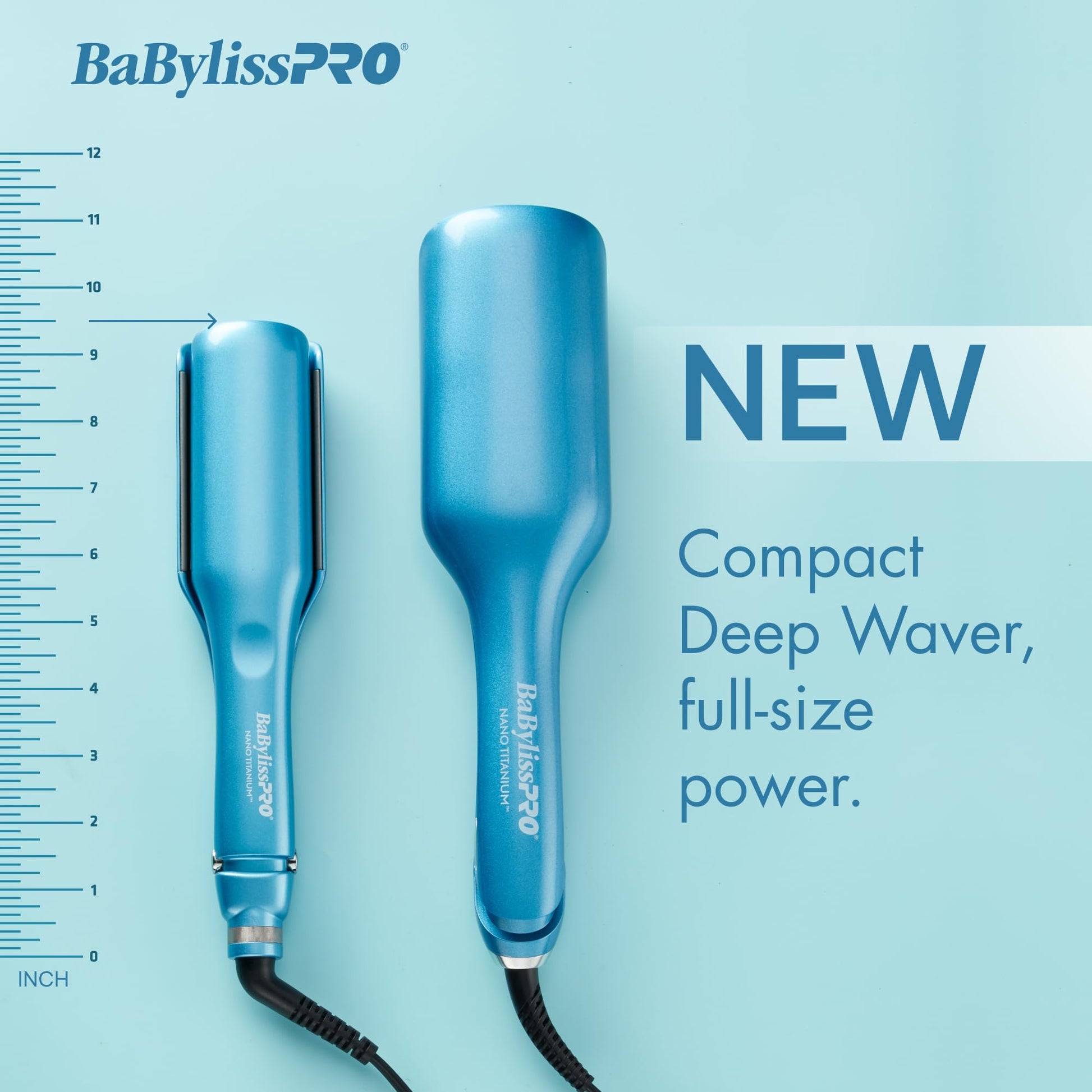 BaBylissPRO compact hair waver tool showcasing the LED temperature control panel